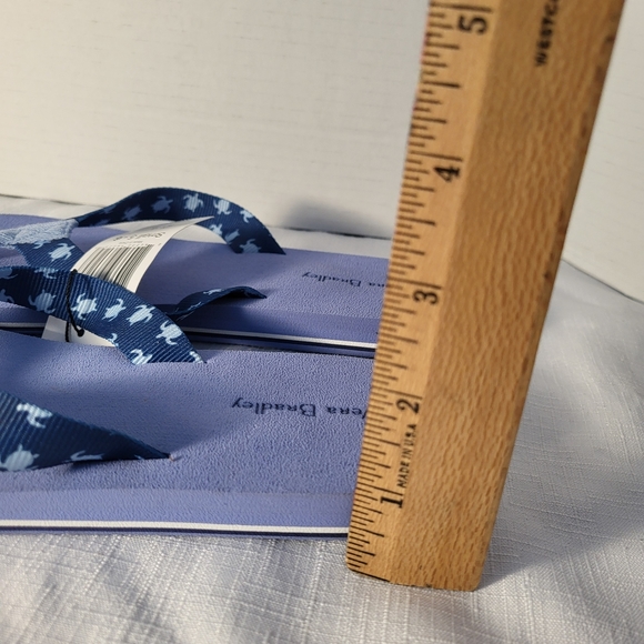 Vera Bradley Webbing Strap Flip Flops Tiny Turtle Dream Womens Sz SMALL 5-6 NEW - Picture 14 of 15
